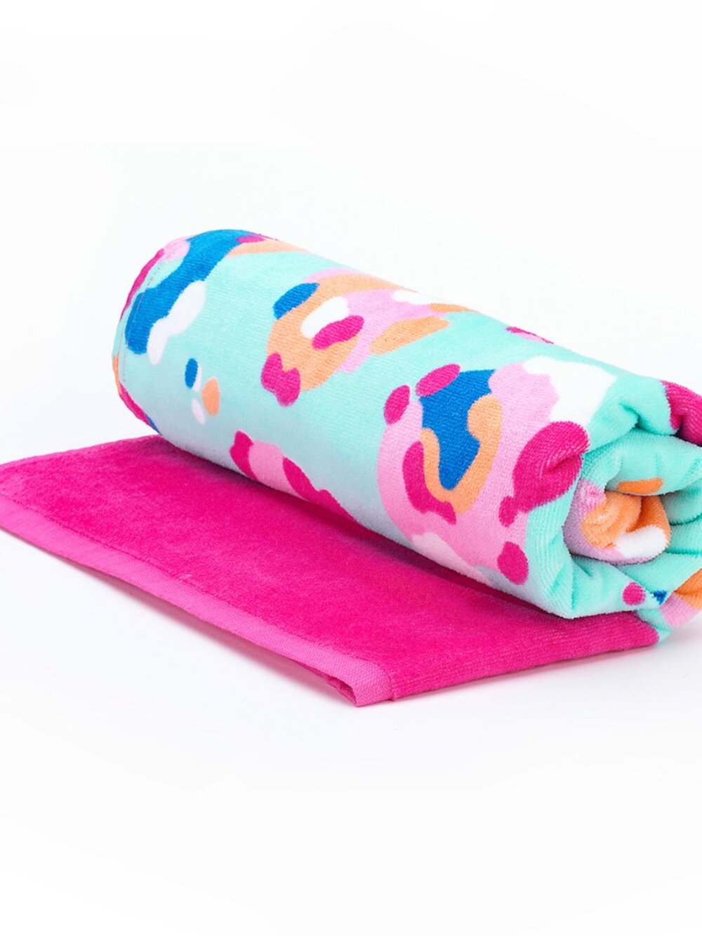 **NWT** Viv and Lou Safari Party Colorful Leopard Beach Towel - Picture 2 of 5